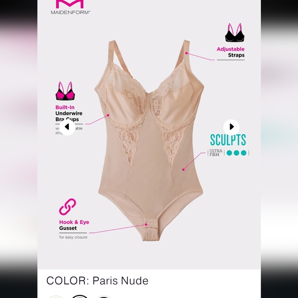 Maidenform Body Shaper Bodysuit SZ.40 C NWT - Picture 9 of 9